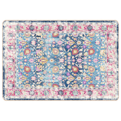 Vloerkleed Wasbaar Anti-Slip Meerkleurig Blue And Pink 160 x 230 cm