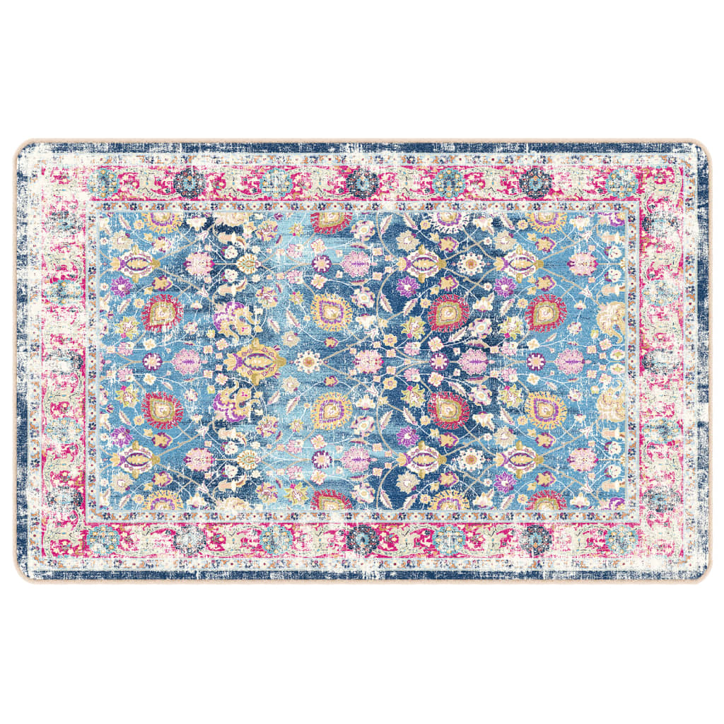 Vloerkleed Wasbaar Anti-Slip Meerkleurig Blue And Pink 190 x 300 cm