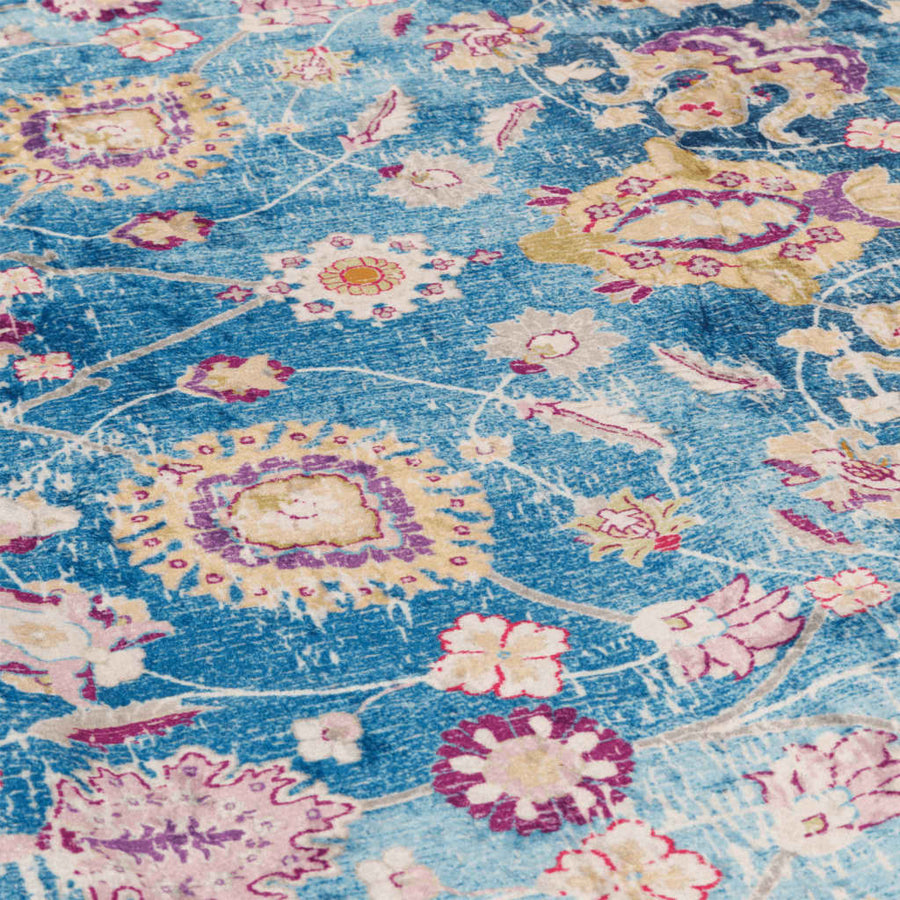 Vloerkleed Wasbaar Anti-Slip Meerkleurig Blue And Pink 190 x 300 cm