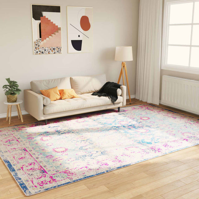 Vloerkleed Wasbaar Anti-Slip Meerkleurig Blue And Pink 190 x 300 cm