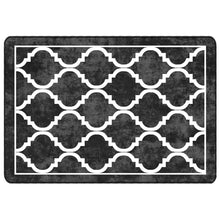 Vloerkleed Wasbaar Anti-Slip En Wit Zwart En Donkergrijs 120 x 180 cm