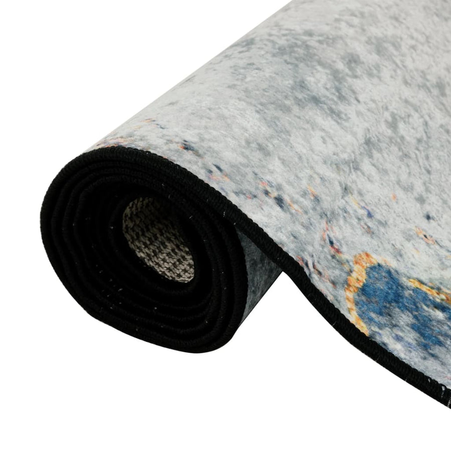 Vloerkleed Wasbaar Anti-Slip Meerkleurig Goud En Wit 190 x 300 cm