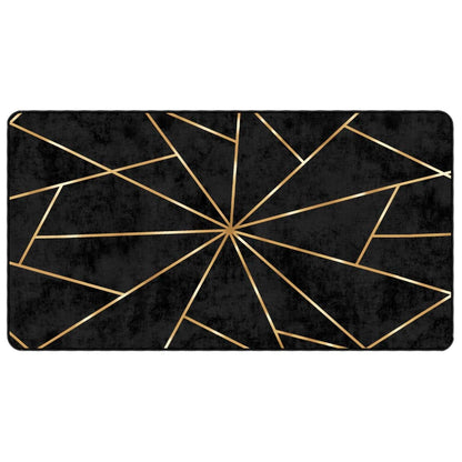 Vloerkleed Wasbaar Anti-Slip Kleurig Zwart En Goud 80 x 150 cm