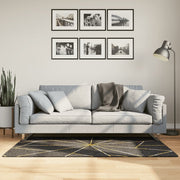 Vloerkleed 80x150 cm wasbaar anti-slip zwart goud