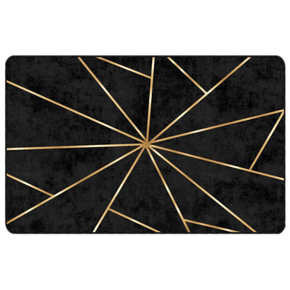 Vloerkleed Wasbaar Anti-Slip Kleurig Zwart En Goud 190 x 300 cm