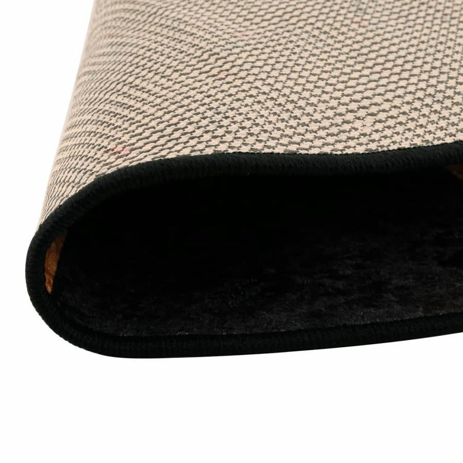 Vloerkleed Wasbaar Anti-Slip Kleurig Zwart En Goud Ø 120 cm