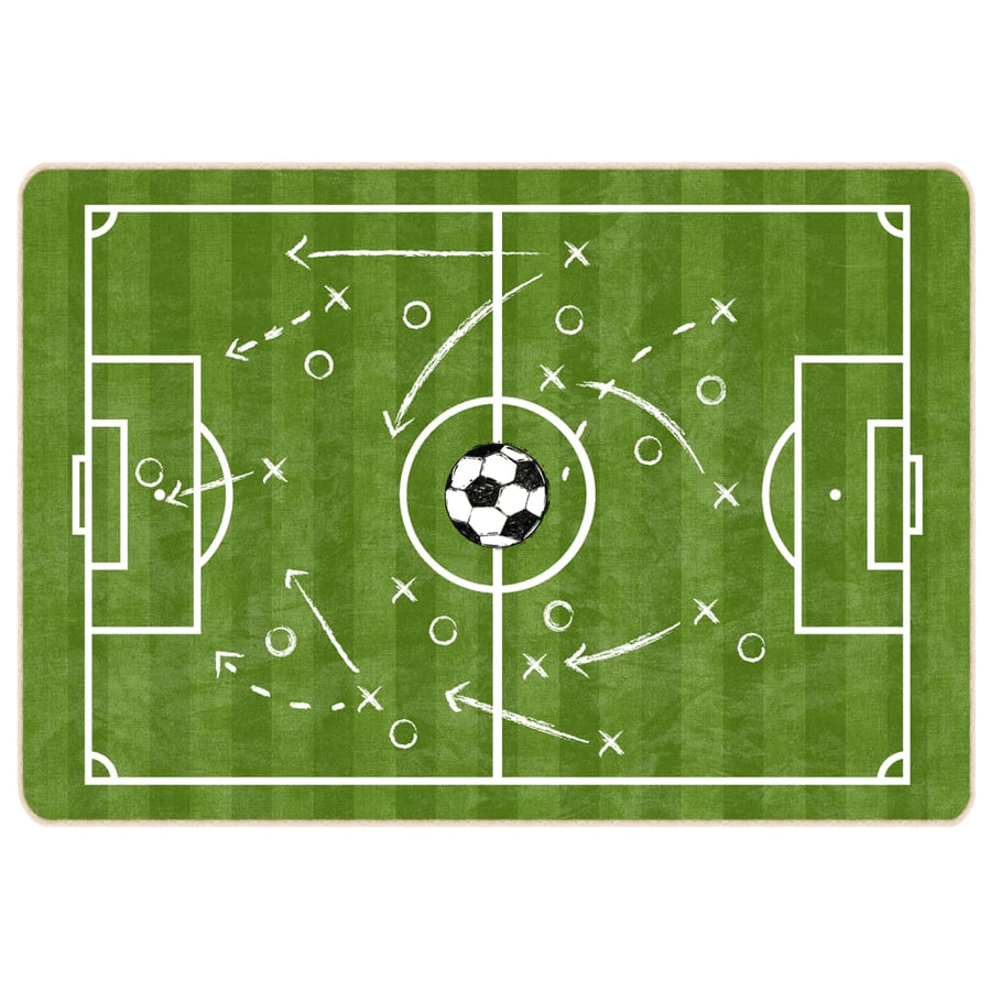 Kindervloerkleed Voetbalveld Wasbaar Antislip 160X230 Cm Groen