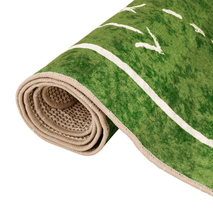 Kindervloerkleed Voetbalveld Wasbaar Antislip 160X230 Cm Groen