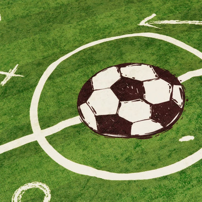 Kindervloerkleed Voetbalveld Wasbaar Antislip 160X230 Cm Groen