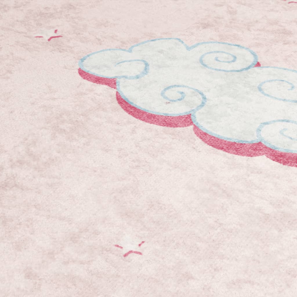 Kindervloerkleed Eenhoorn Wasbaar Antislip 160X230 Cm Groen Roze