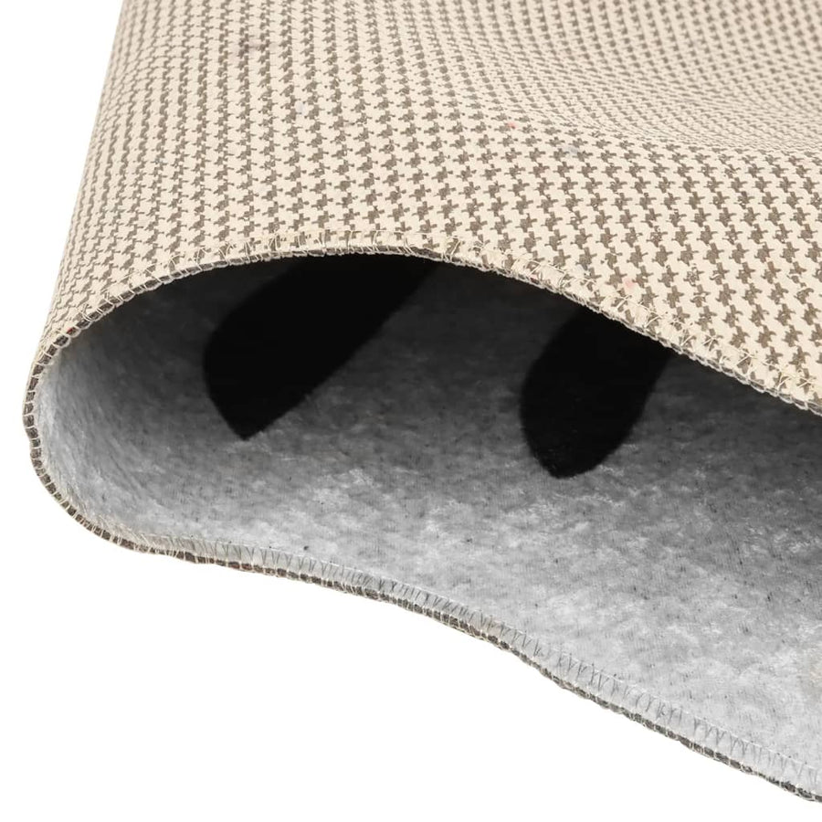 Vloerkleed Zebrapatroon Wasbaar Anti-Slip 120X170 Cm Zwart en wit