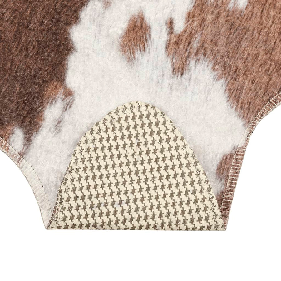 Vloerkleed koeienpatroon wasbaar 120x170 cm zwart wit