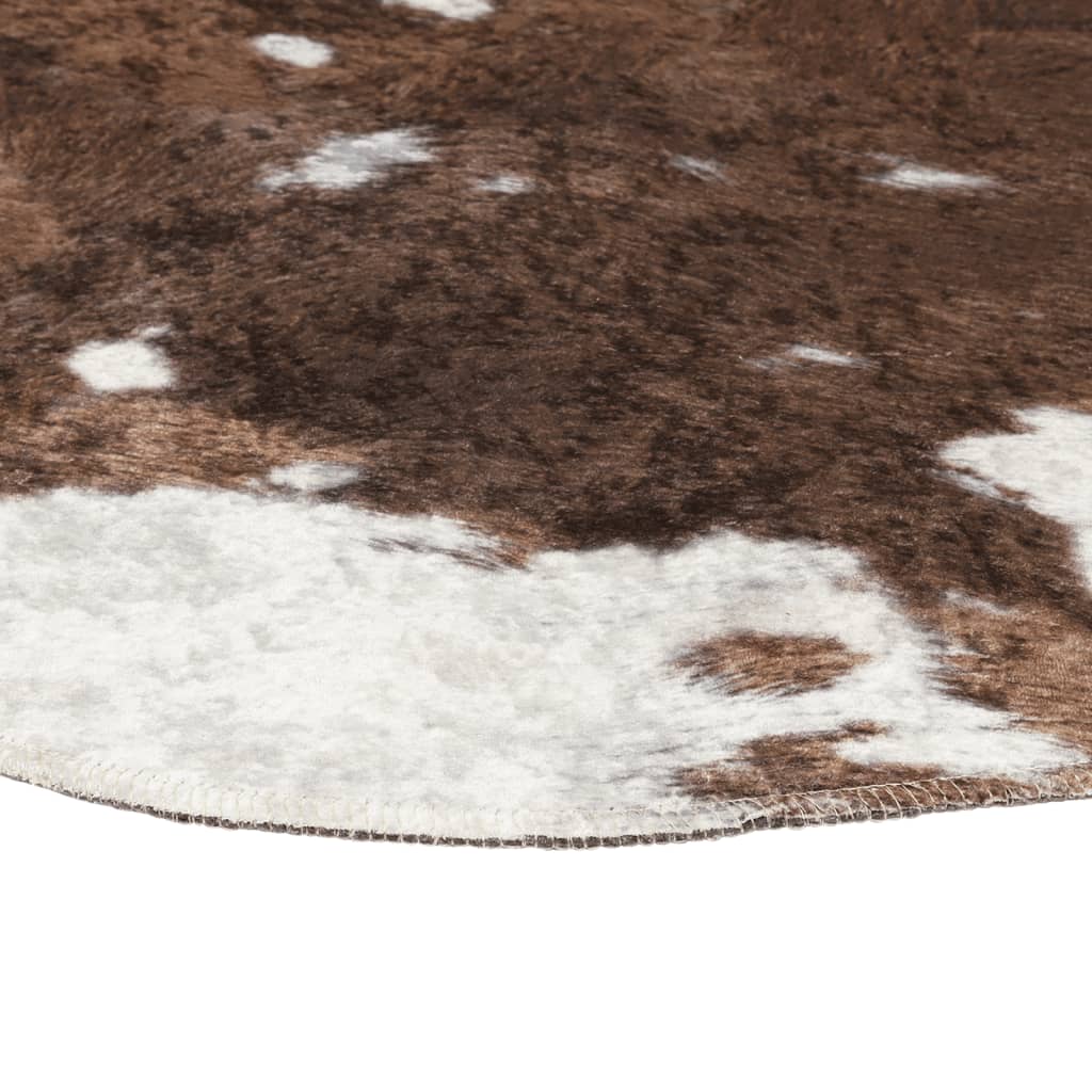 Vloerkleed koeienpatroon wasbaar 120x170 cm zwart wit