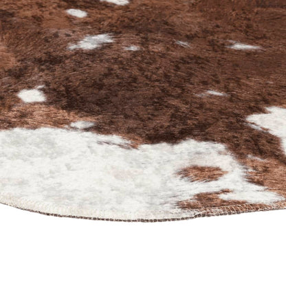 Vloerkleed koeienpatroon wasbaar 120x170 cm zwart wit