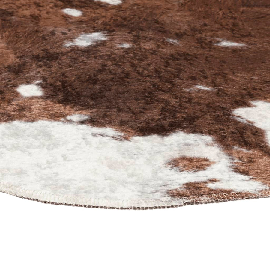 Vloerkleed koeienpatroon wasbaar 120x170 cm zwart wit