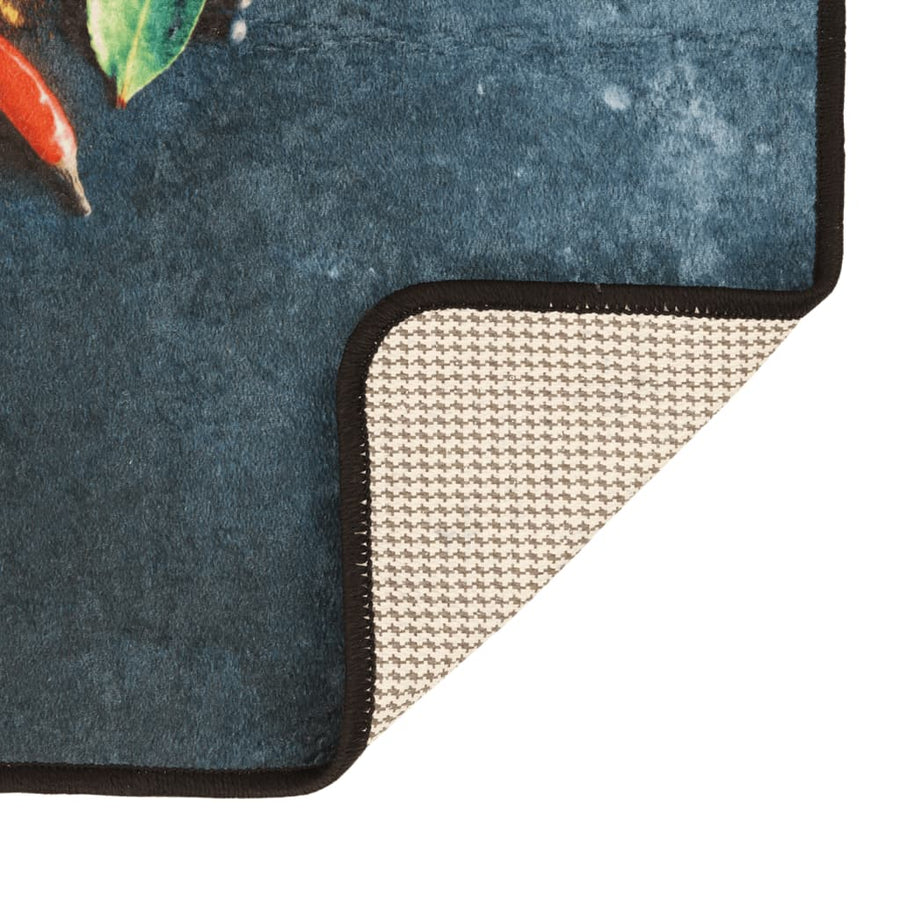Keukenmat Wasbaar Anti-Slip 60X180 Cm Meerkleurig blauw en rood