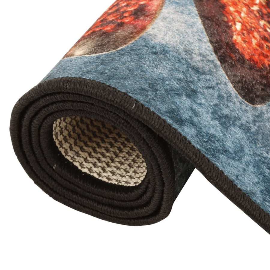 Keukenmat Wasbaar Anti-Slip 60X180 Cm Meerkleurig blauw en rood