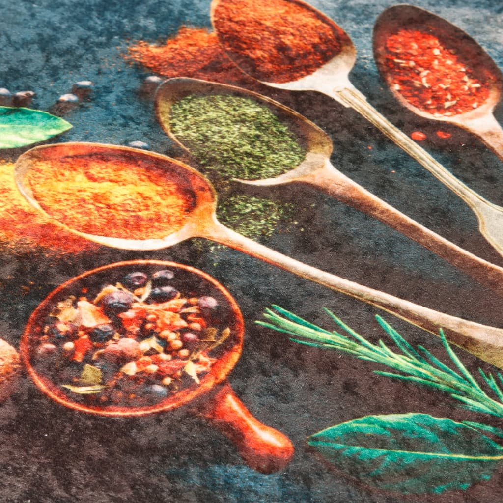 Keukenmat Wasbaar Anti-Slip 60X180 Cm Meerkleurig blauw en rood