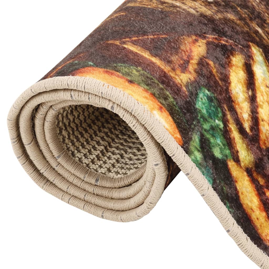 Keukenmat Wasbaar Anti-Slip 60X180 Cm Meerkleurig Bruin