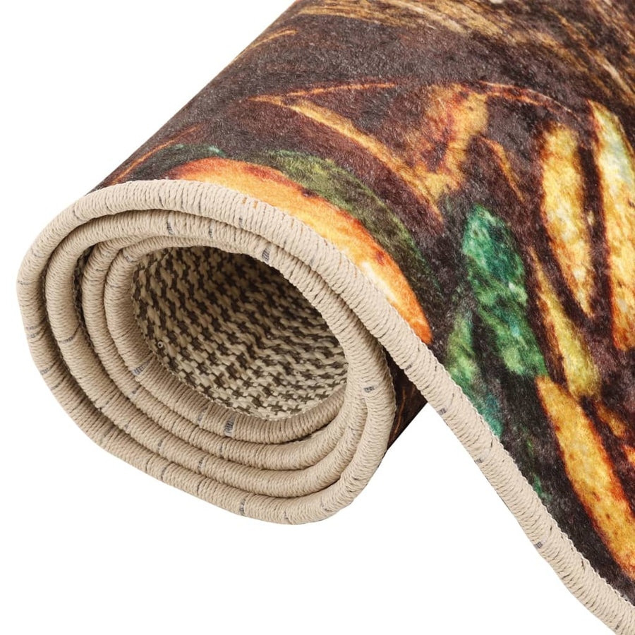 Keukenmat Wasbaar Anti-Slip 60X180 Cm Meerkleurig Bruin