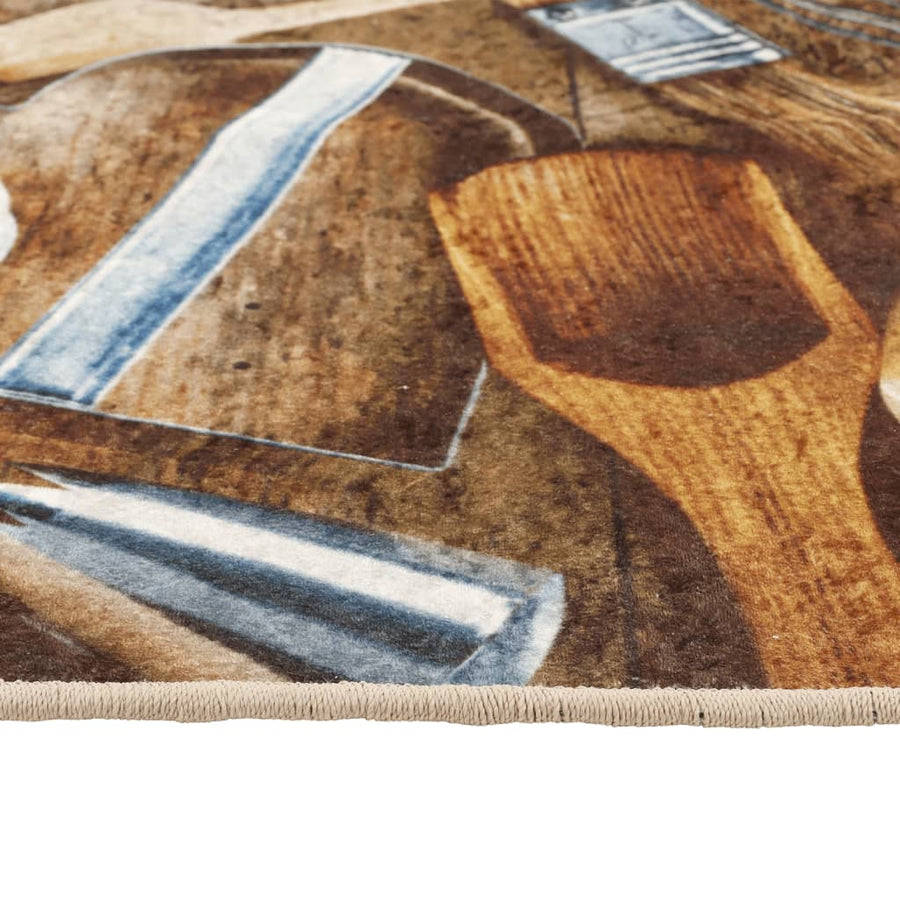 Keukenmat Wasbaar Anti-Slip 60X180 Cm Meerkleurig Multikleur
