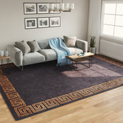 Vloerkleed 400x300 cm zwart goud wasbaar anti-slip