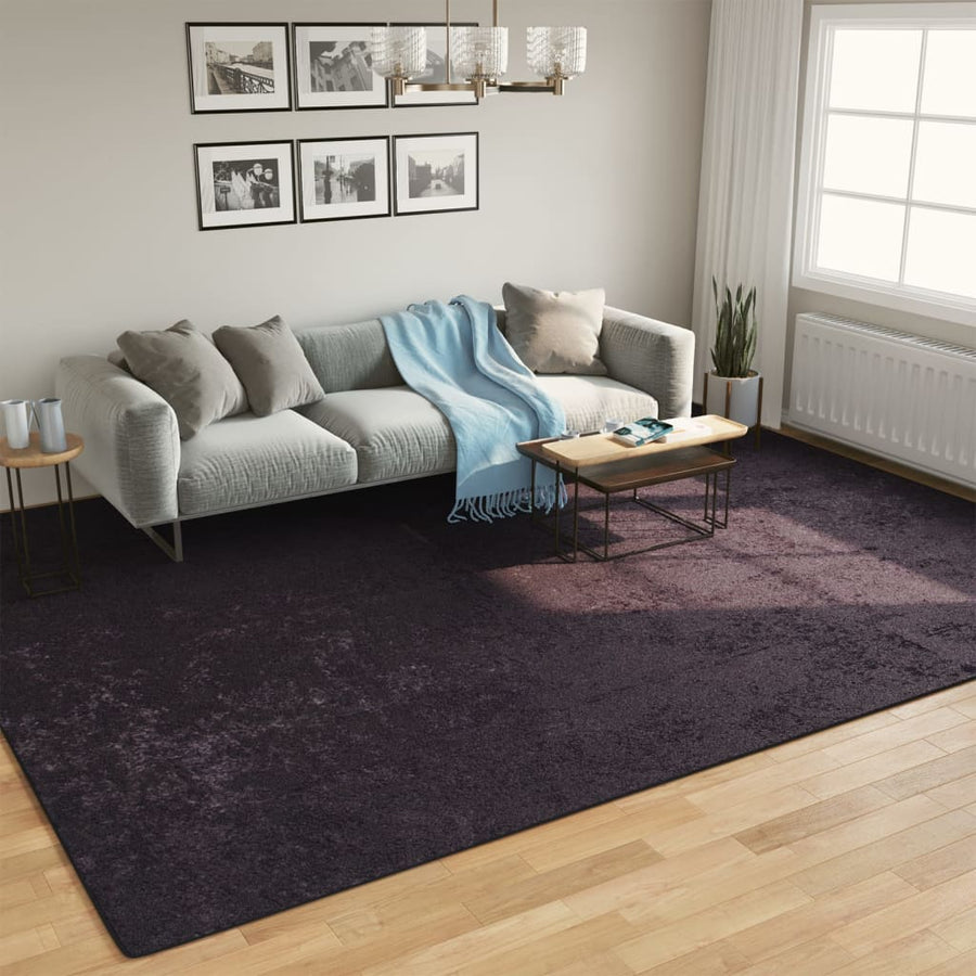 Vloerkleed wasbaar 400x300 cm antracietkleurig