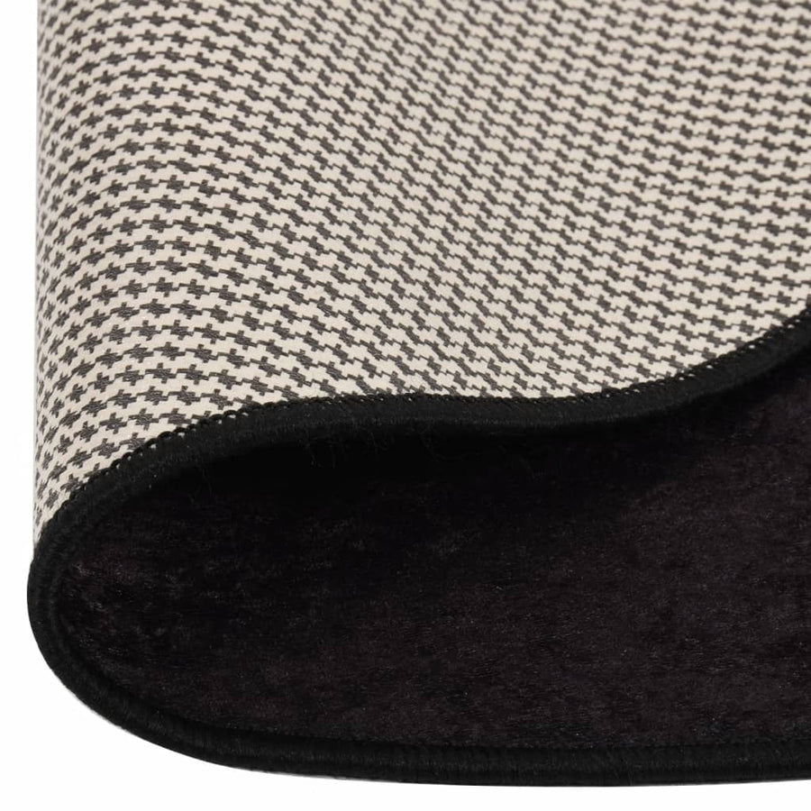 Vloerkleed Wasbaar Anti-Slip Kleurig Antraciet Ø 200 cm
