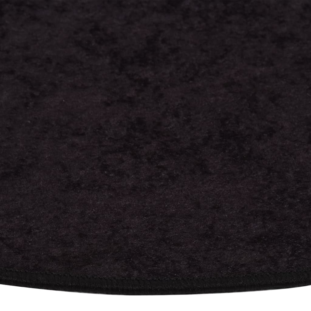 Vloerkleed Wasbaar Anti-Slip Kleurig Antraciet Ø 200 cm