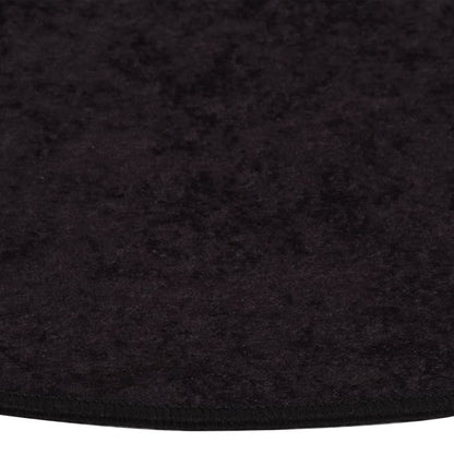 Vloerkleed Wasbaar Anti-Slip Kleurig Antraciet Ø 200 cm