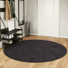 Washable anti-slip rug Ø 200 cm anthracite