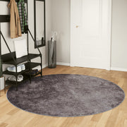 Vloerkleed rond Ø 200 cm grijs wasbaar