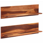 Wall shelves 2 pcs 112x20x26 cm solid acacia wood