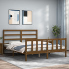 Bedframe Met Hoofdbord Hout 160 x 200 cm Honingbruin