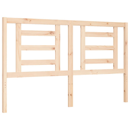 Bedframe Met Hoofdbord Massief Hout 160 x 200 cm Naturel