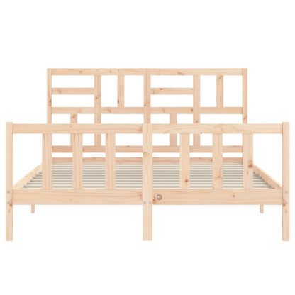 Bedframe Zonder Matras Massief Grenenhout 160 x 200 cm Naturel