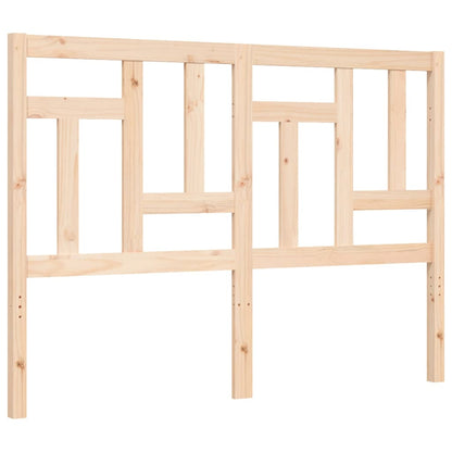 Bedframe Met Hoofdbord Massief Hout 140 x 200 cm Naturel