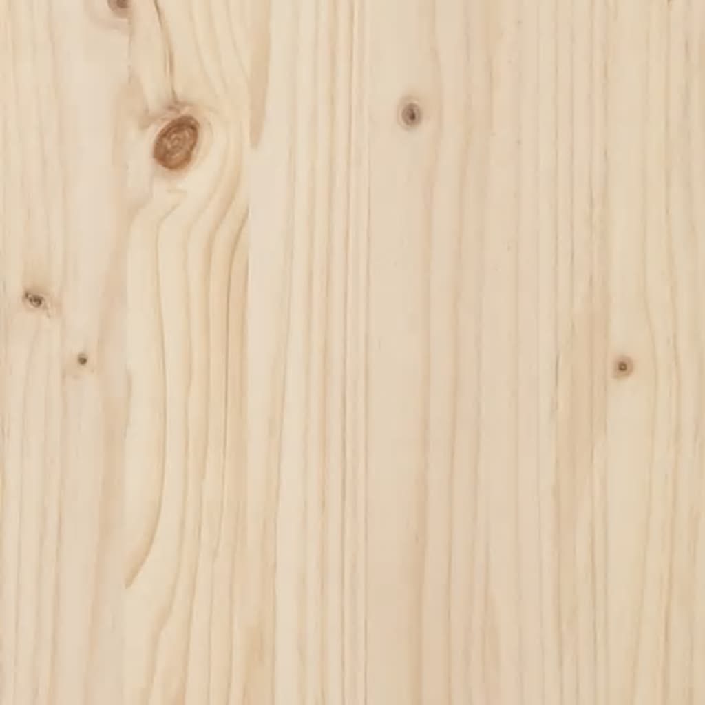 Bedframe met hoofdbord massief hout 160x200 cm 160 x 200 cm Naturel