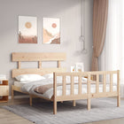 Bed frame without mattress solid pine wood 140x200 cm