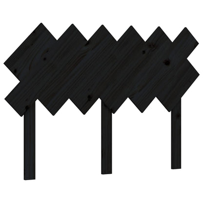 Bedframe Met Hoofdbord Massief Hout 4Ft6 Double 135 x 190 cm Zwart