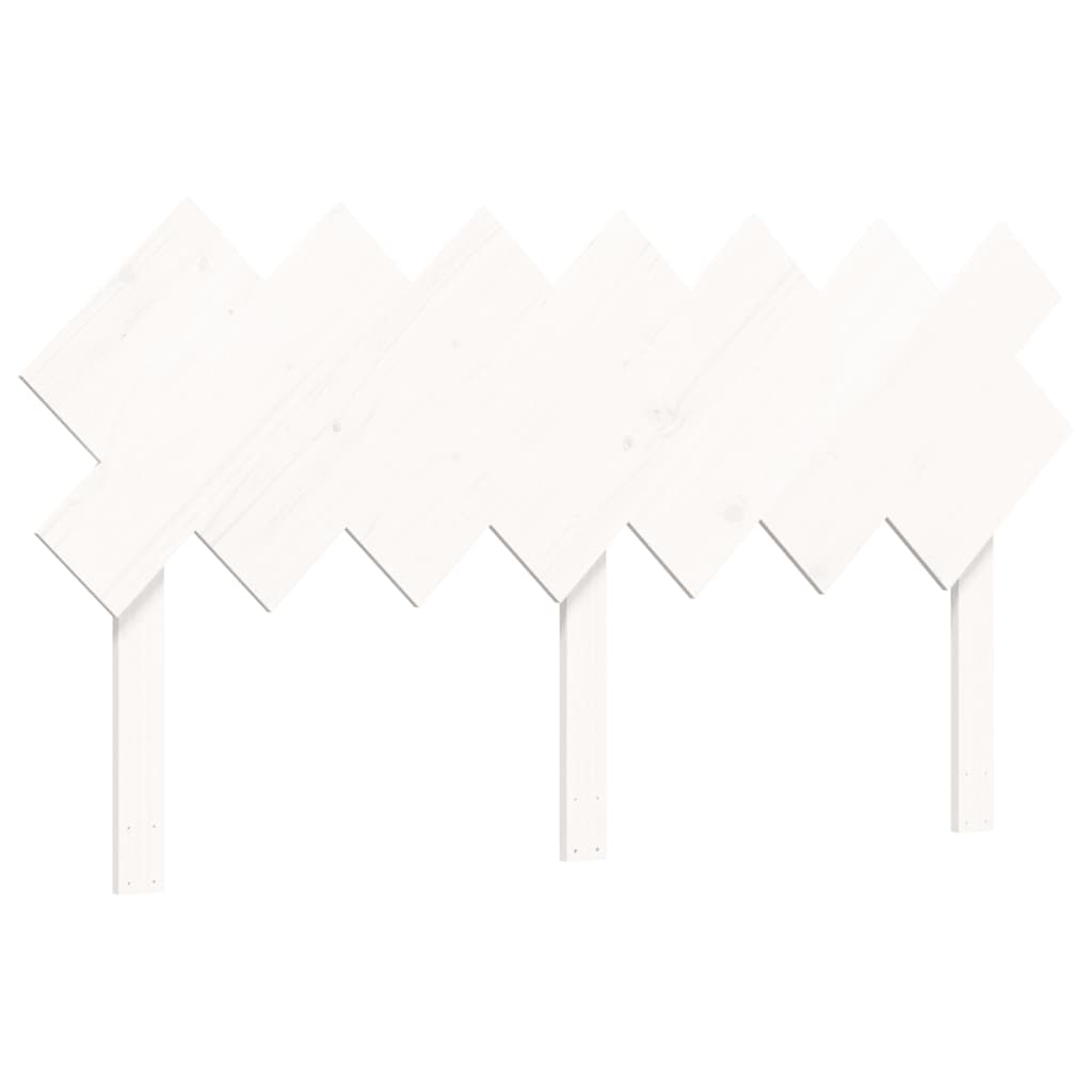 Bedframe Met Hoofdbord Massief Hout 140 x 190 cm Wit