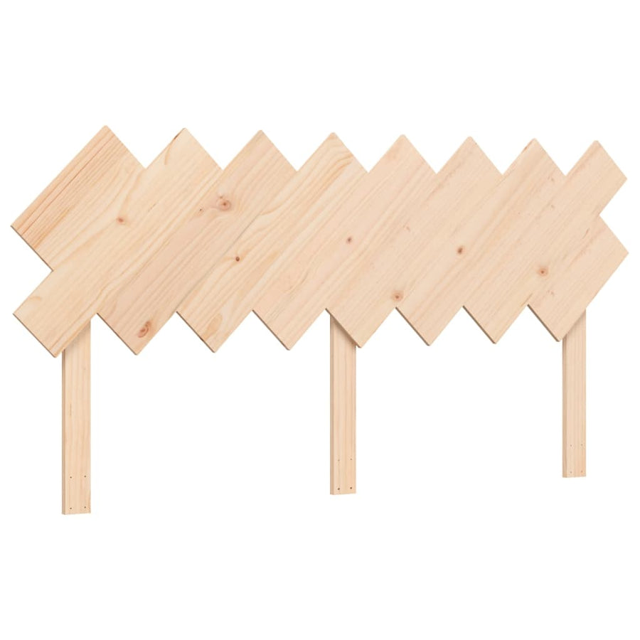 Bedframe Met Hoofdbord Massief Hout 160 x 200 cm Naturel