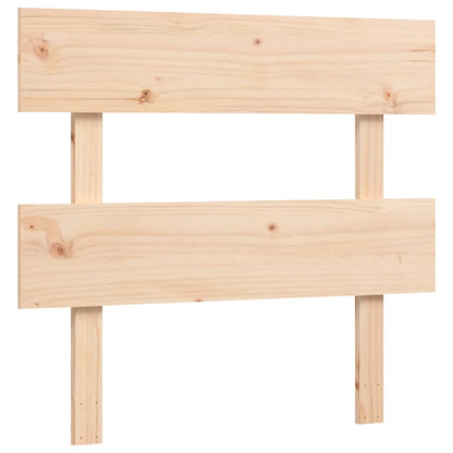 Bedframe met hoofdbord massief hout 2FT6 Small Single 75 x 190 cm Naturel met hoofdbord
