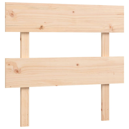 Bedframe met hoofdbord massief hout 90x200 cm 90 x 200 cm Naturel met hoofdbord
