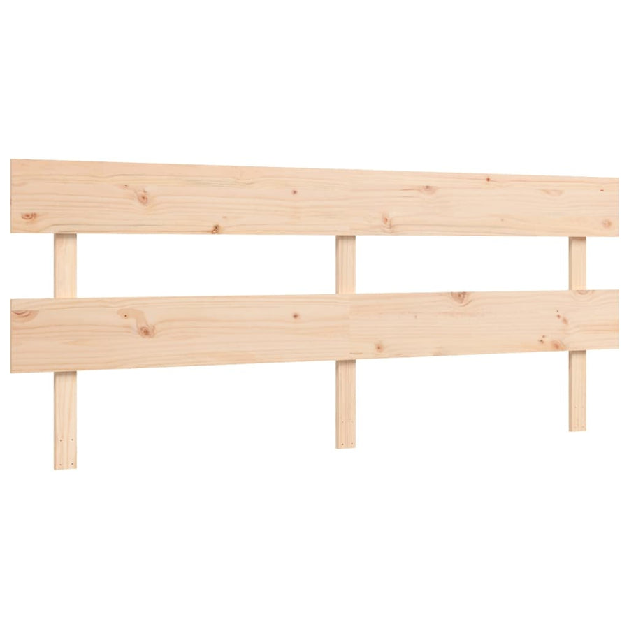 Bedframe met hoofdbord massief hout 6FT Super King 180 x 200 cm Naturel met hoofdbord