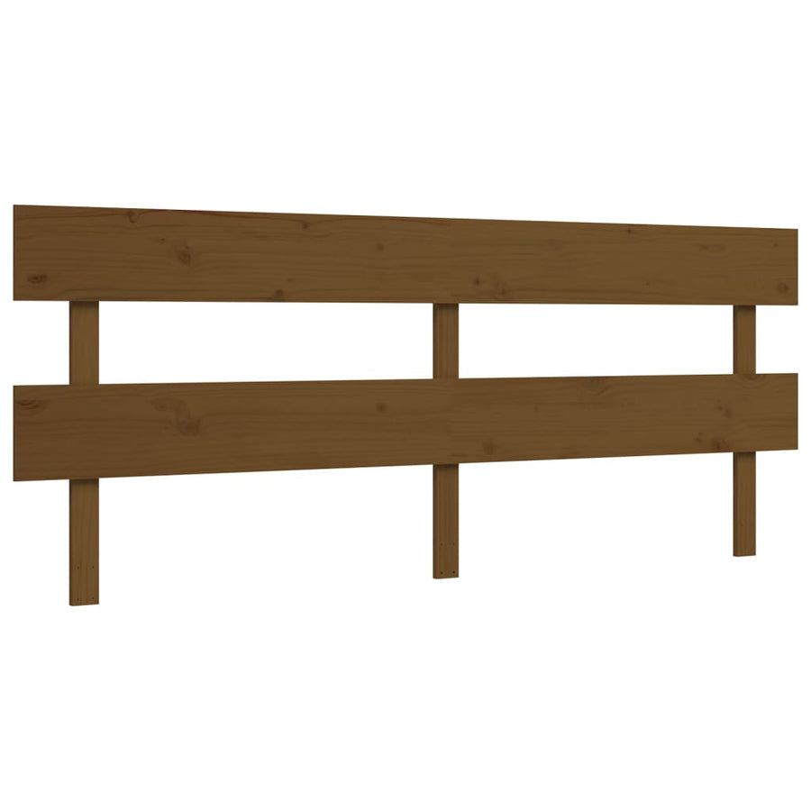 Bedframe met hoofdbord massief hout honingbruin 200x200 cm 200 x 200 cm Honingbruin met hoofdbord
