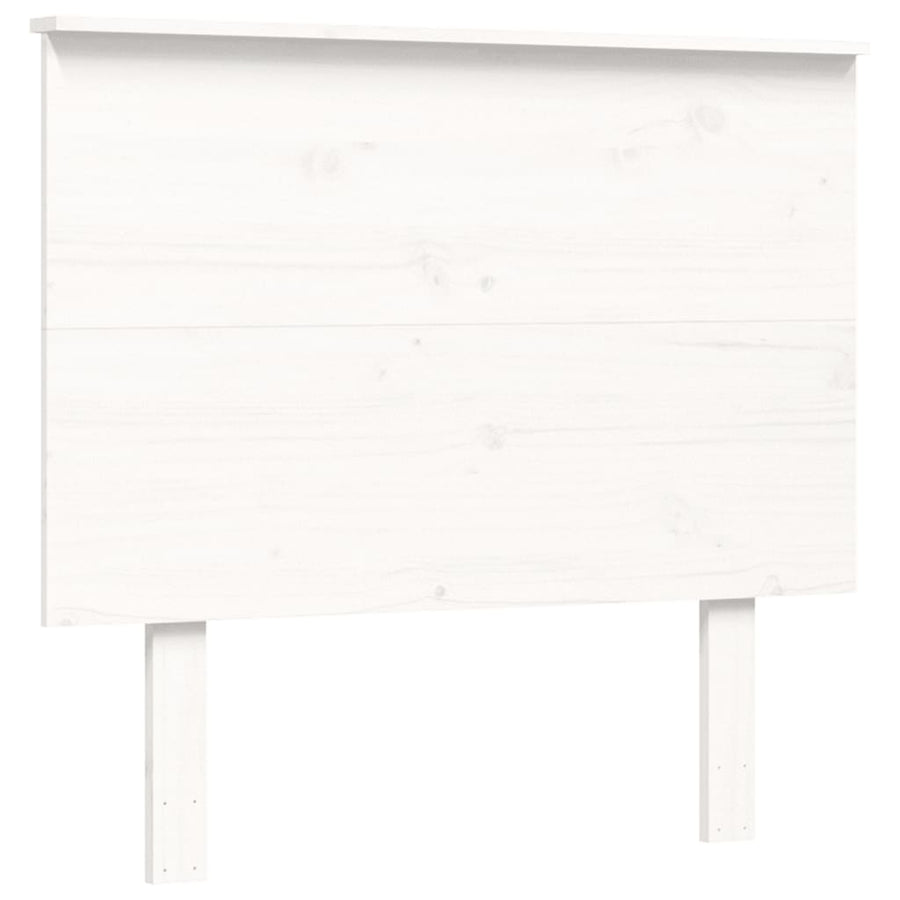 Bedframe Met Hoofdbord Massief Hout 90 x 200 cm Wit