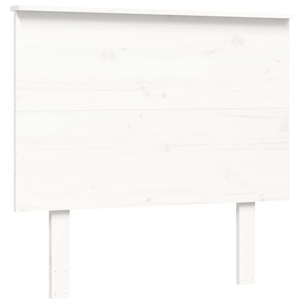 Bedframe Met Hoofdbord Massief Hout 100 x 200 cm Wit