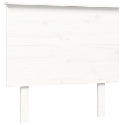 Bedframe Met Hoofdbord Massief Hout 100 x 200 cm Wit