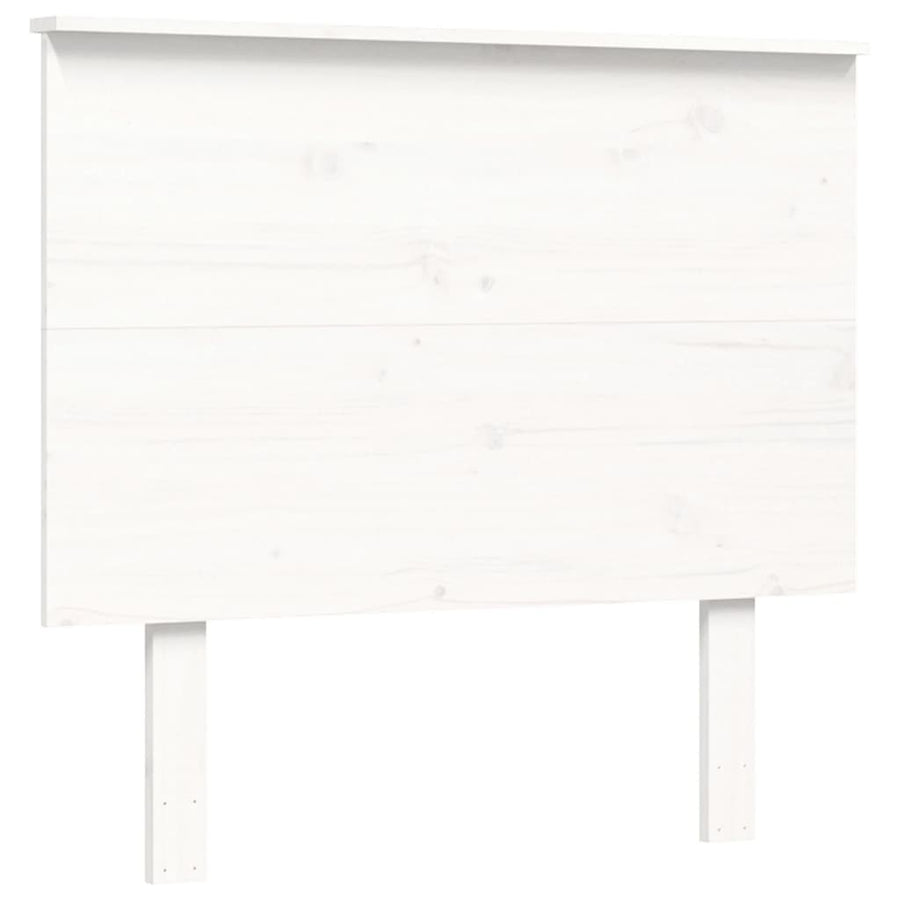 Bedframe Met Hoofdbord Massief Hout 100 x 200 cm Wit